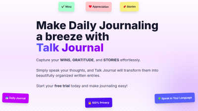 Talk Journal - tool for productivity
