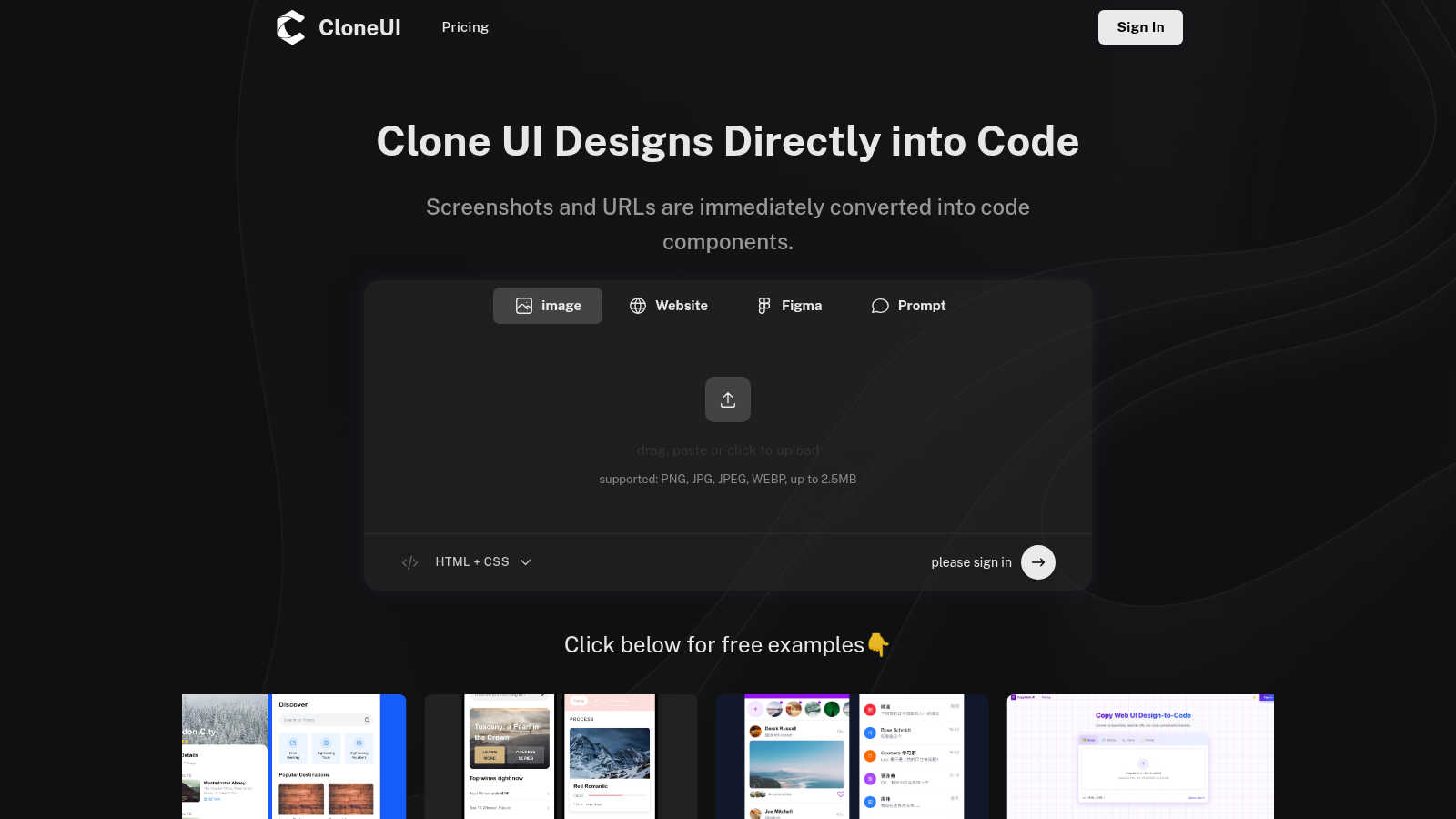 CloneUI application interface and features