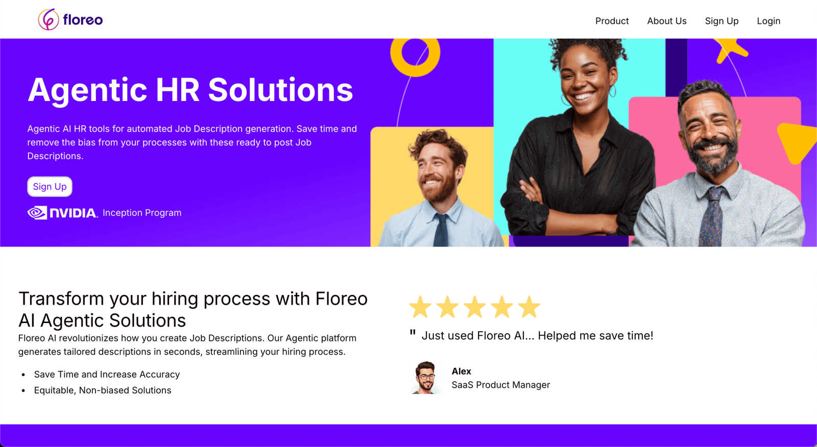 Floreo AI application interface and features