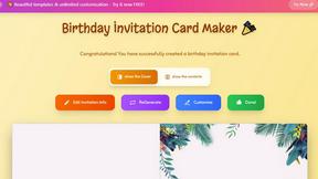 Birthday Card Maker | Make your Birthday Card - tool for productivity