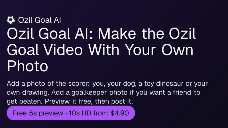 Ozil Goal AI application interface and features