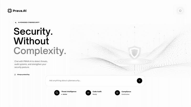Prava Ai application interface and features